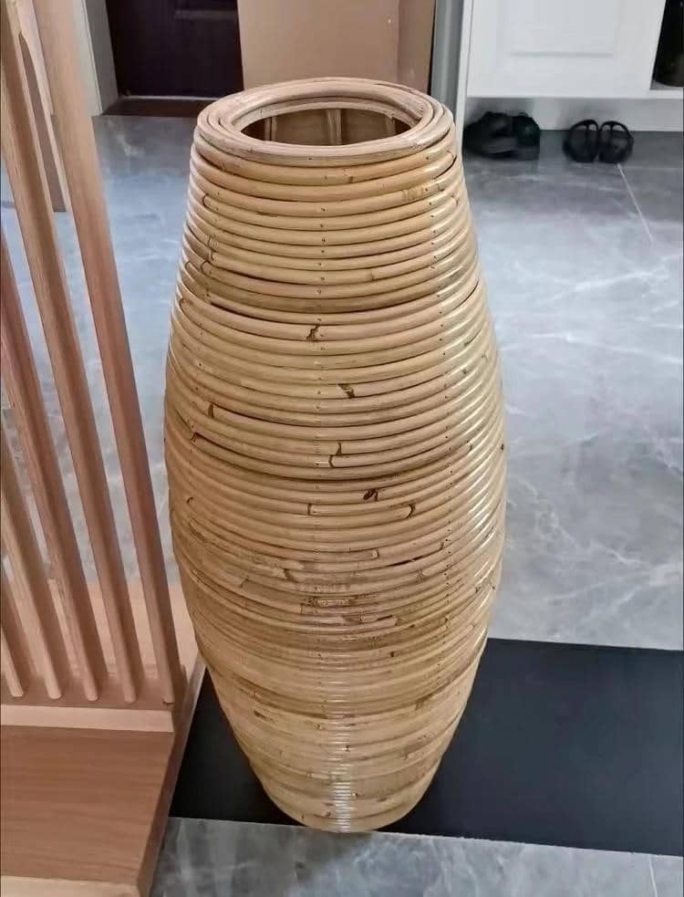 Vaz de podea din ratan Decor pentru cas Vaz mare de 1m Vaz de podea din  ratan din bambus Decor pentru cas pentru sufragerie mare Vaze pentru cas  (Vaze) - Lumen Store